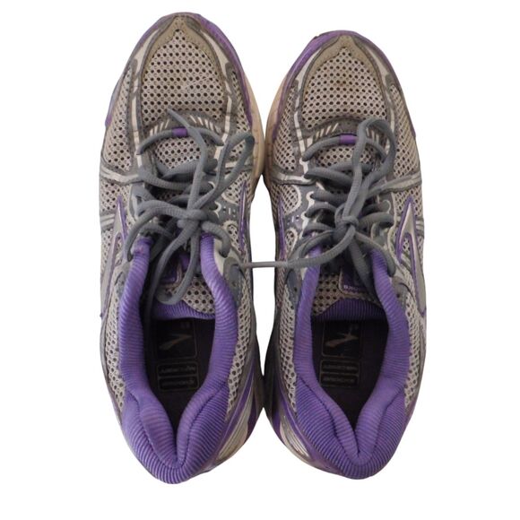Brooks Addiction 11 Womens Running Shoes Purple Silver MOGO dna Size 9 B - Picture 2 of 8